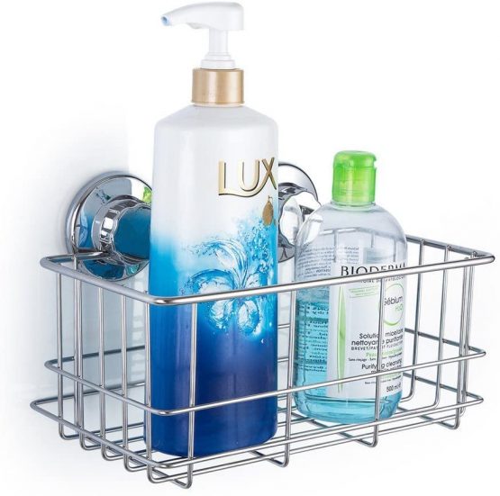 iPEGTOP Strong Suction Cups Deep Shower Caddy Bath Shelf Rust-Free Stainless Steel Basket Shampoo Conditioner Holder for Bathroom Kitchen Tidy Organizer - Image 3