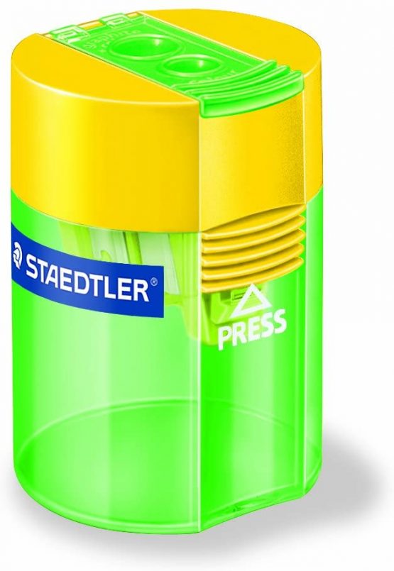 Staedtler 512 006 Round Tub Double Sharpener - Assorted Colours, Pack of 10 - Image 4