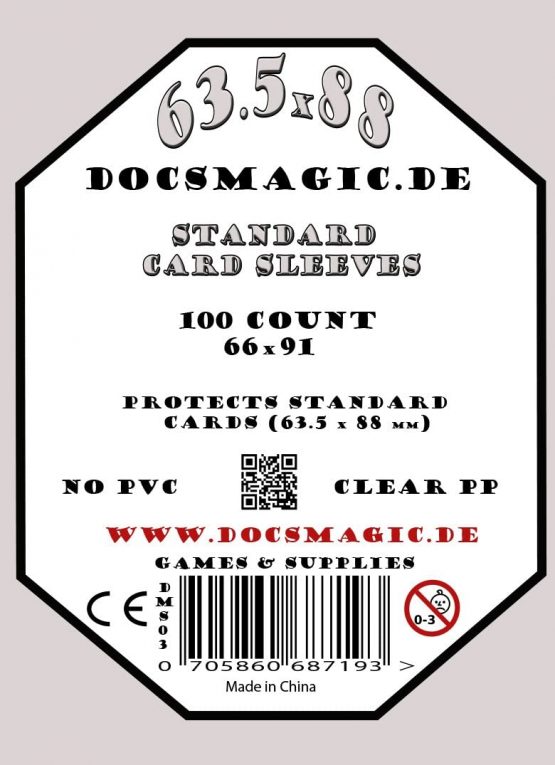 Docsmagic 1.000 Card Game Sleeves Klar Clear - 10 Packs - 63,5 x 88 Standard - 66 x 91 - Image 2