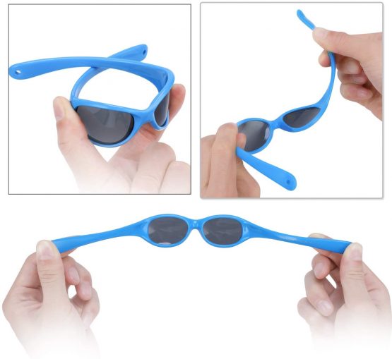 Hifot Baby Boy Girl Sunglasses, UV Protection Polarized Toddler Sunglasses, Flexible Children Kids Sunglasses Non-folding, 6 month-Age 2 - Image 4