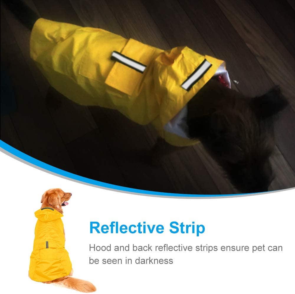 Zellar Dog Raincoat with Hood, Collar Hole - Image 4