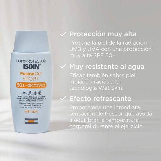 ISDIN Fusion Gel SPORT SPF 50+ 100ml | Body sun gel cream designed for sports use | Ultra-light and cooling 100 ml - Image 2
