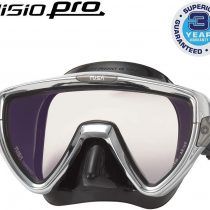 Tusa Scuba diving mask Visio Pro, UV-Filter, surgical grade silicone skirt, Chrome black