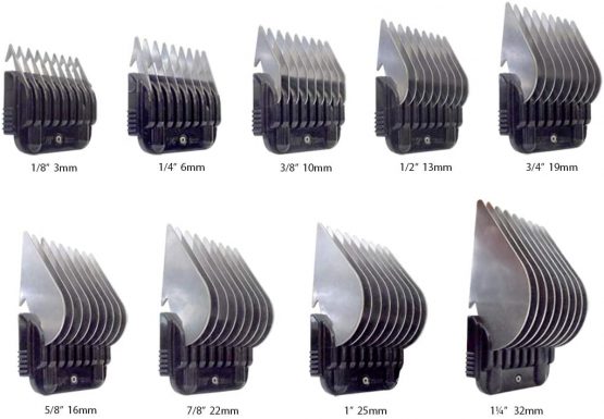 Masterclip Professional Groomers Pack of 9 Metal Clipper Comb Guides - Image 2