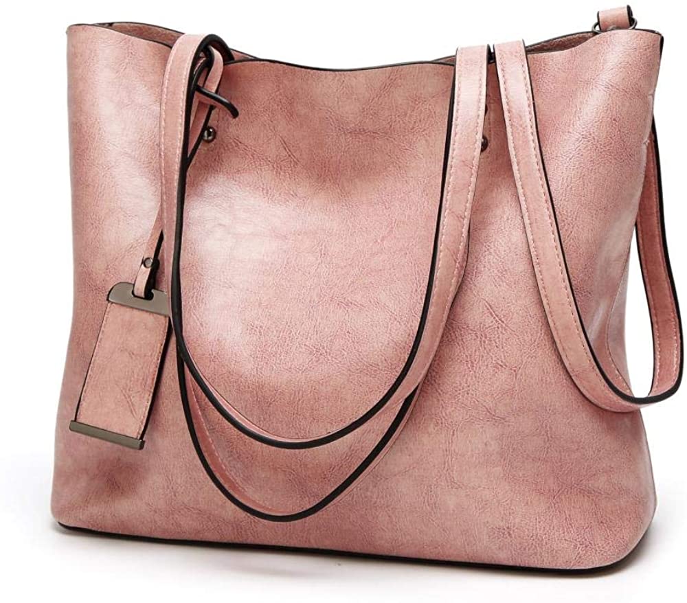 LIRENSHIGE Womens Soft Leather Handbags Large Capacity Retro Vintage Top-Handle Casual Tote Shoulder Bags