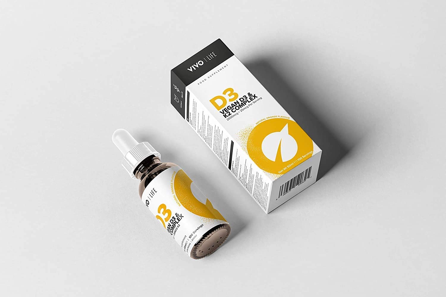 Vivo life - Vitamin D3 K2, 50ml Liquid Complex Drops, 2000iu of D3, Vegan Health Supplement for Men and Women 100 Servings - Image 3
