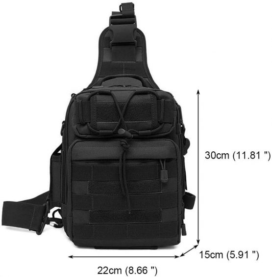 HUNTVP Tactical Sling Bag Pack Small Molle One Strap Daypack Shoulder Bag for Camping Hiking Cycling Outdoors - Image 2