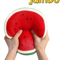 Anboor 10 Inches Squishies Watermelon Super Jumbo Squishy Slow Rising Squeeze Toys Stress Relief For Kids Adults Giant Squishies Fruit Toy Scented Kawaii Soft Gift (1 Pcs)