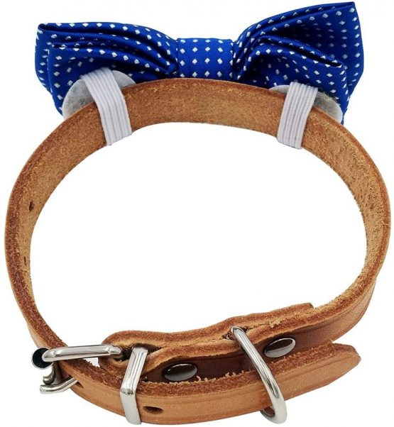 BIPY 5PCS Small Dogs Collar Bow Ties Puppies Cats Collar Charms Adjustable Accessories Slides Attachment Bowties for Costume Birthday Festival - Image 4