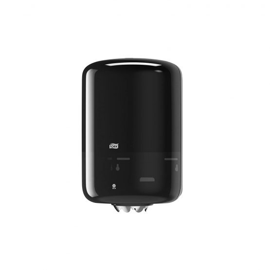 Tork 559008 Centrefeed Dispenser M2 / Paper Dispenser Suitable for Tork Basic Paper and Tork Wiping Paper (Plus) / Paper Towel Dispenser Wall Mounted / Elevation Design Black
