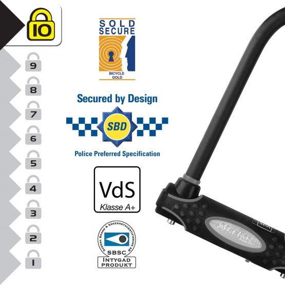 MASTER LOCK Heavy Duty Bike D Lock [Key] [Universal Mounting Bracket] [Certified Bike Lock] [Police Approved] 8195EURDPRO - Ideal for Bike, Electric Bike, Mountain Bike, Road Bike, Folding Bike - Image 2