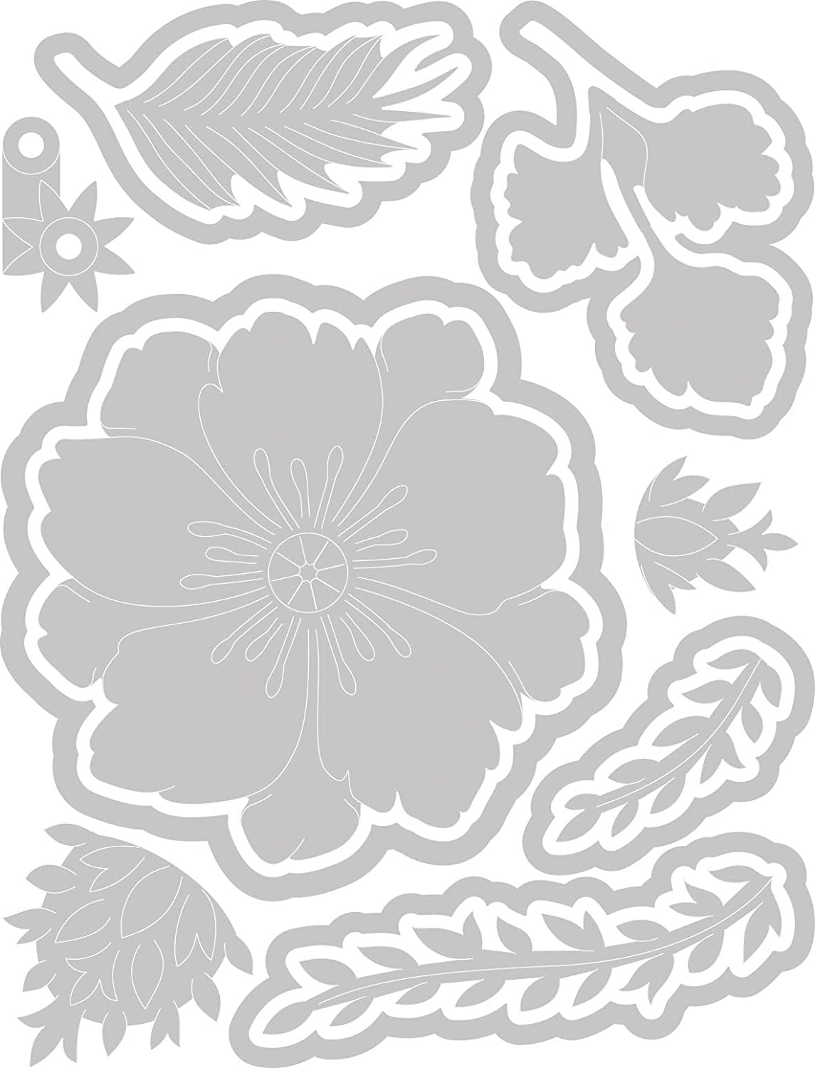 Thinlits Die Set 13 Pack 664363 Peony Pop-Up, Multi-colour - Image 2