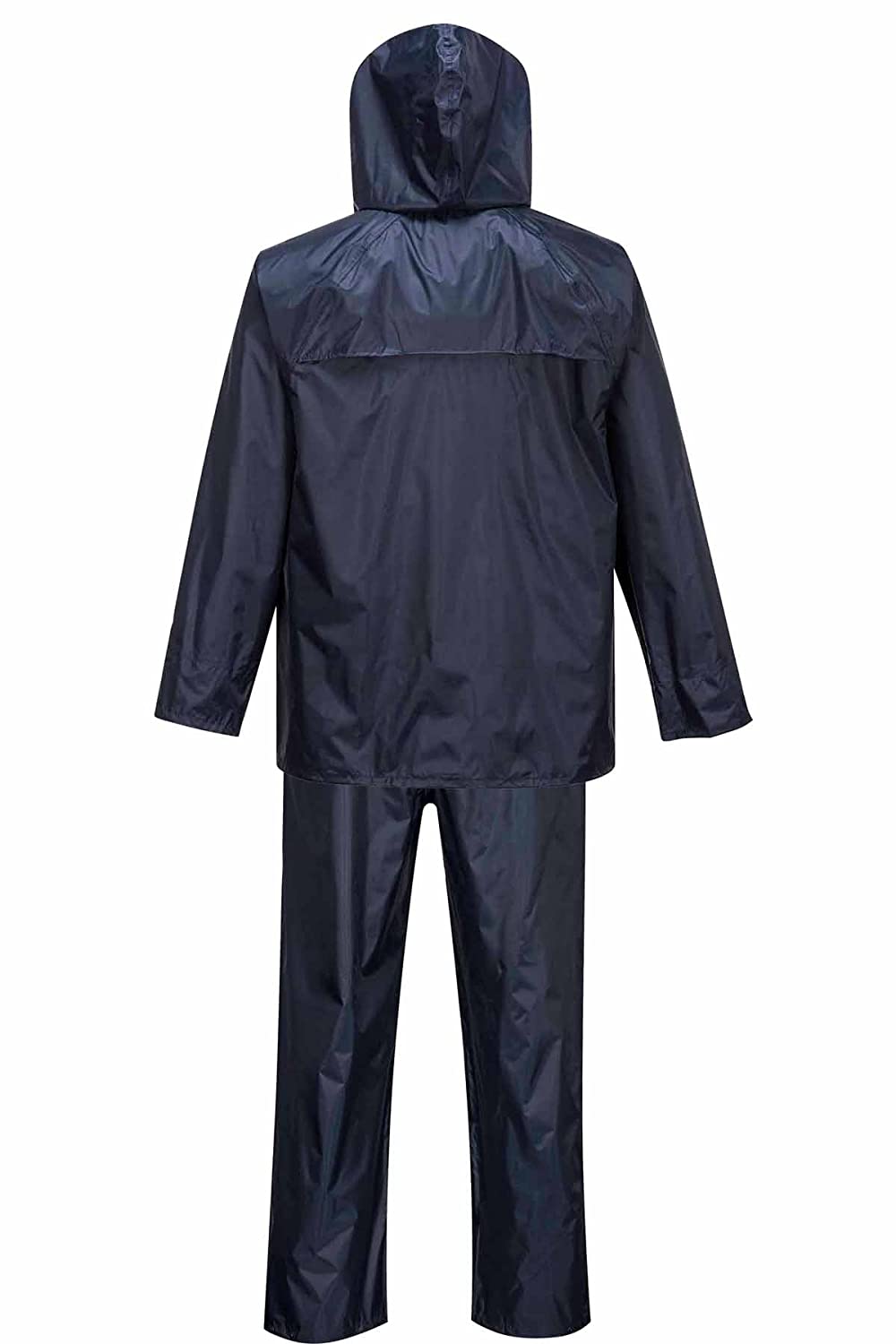 Portwest L440 Essentials Rainsuit Waterproof Lightweight Breathable Jacket & Trousers Pack-Away Hood Adjustable Fit Taped Seams Outdoor Workwear Protection - Image 2