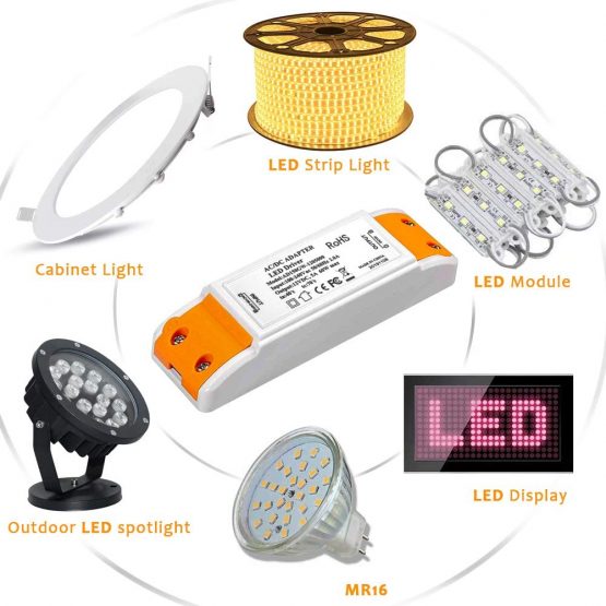 LED Transformer, LED Power Supply 0-60W LED Driver Adapter 12V DC 5A - Constant Voltage for LED Strip Lights and G4, MR11, MR16 LED Light Bulbs (60W) - Image 2