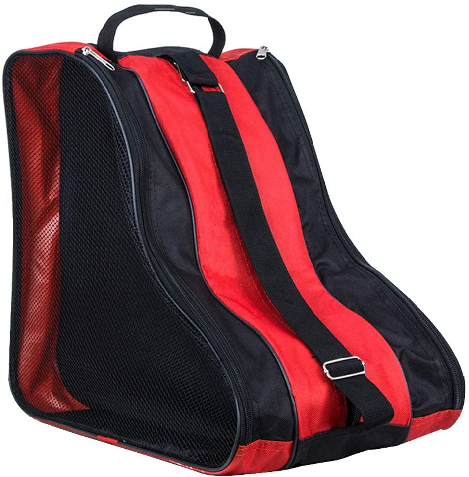 LINVINC Blue/Pink/Red Ice Skate Bag for Kids and Adults Inline Skate
