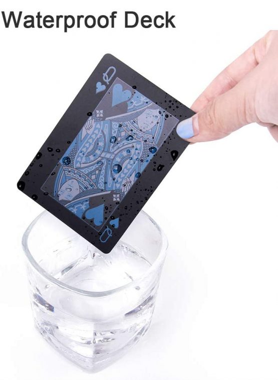 A ANGG Playing Cards ,2 Deck of Cards ,Unique Cool Black Poker Waterproof PVC Plastic Playing Cards , Premium Card Deck Standard Size for Kids & Adults - Image 4