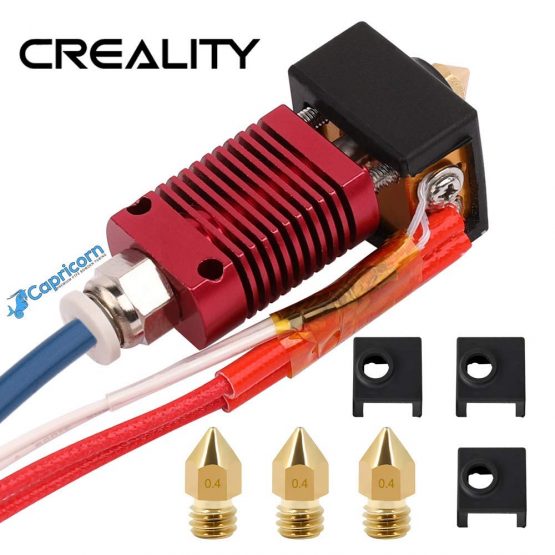 Creality Upgraded Ender 3 Pro Assembled Extruder Hotend Kit with Capricorn Bowden PTFE Tubing, 3D Printer Silicone Cover and 0.4mm Nozzle for Creality Ender 3 Ender 3 Pro/Ender 3 V2