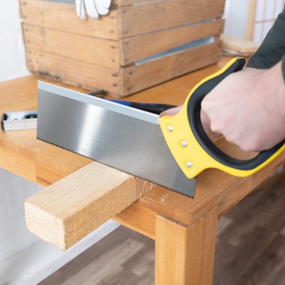 Navaris Tenon Hand Saw - Fine Tooth Back Saw for Precision Woodwork and Carpentry - Backsaw Handsaw with Steel Blade and Soft Grip Handle - 12 Inch - Image 2