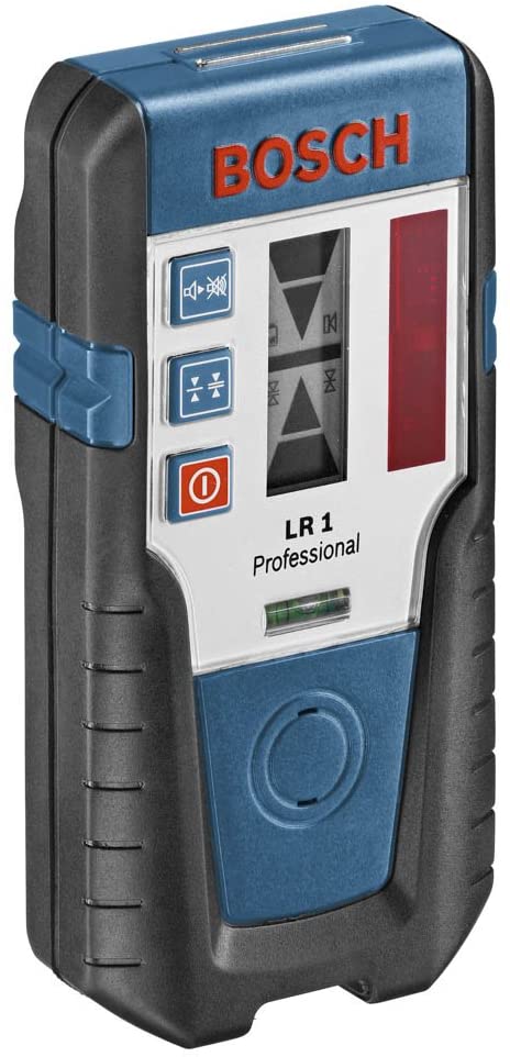 Bosch Professional Laser Receiver LR 1 (red Beam, 1 x 9V Battery, Bracket, Range: 0-200 m), Blue
