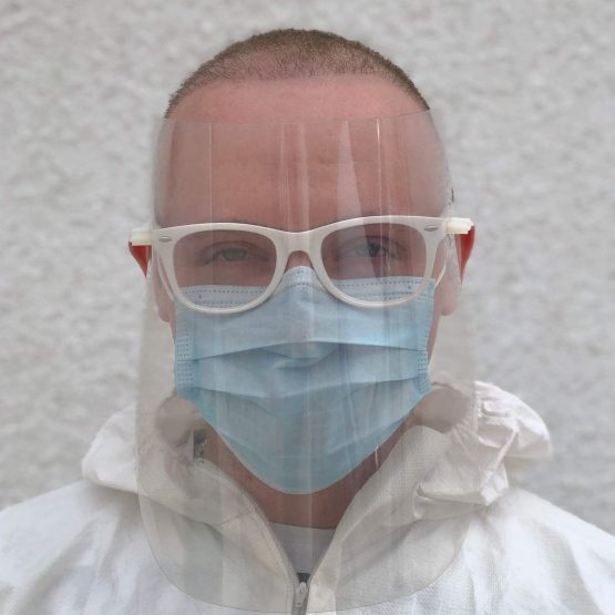 Face Shield, Full Face Protective Visor, Safety Face Shield mask with goggles, Plastic Shield with Elastic Band - Image 4