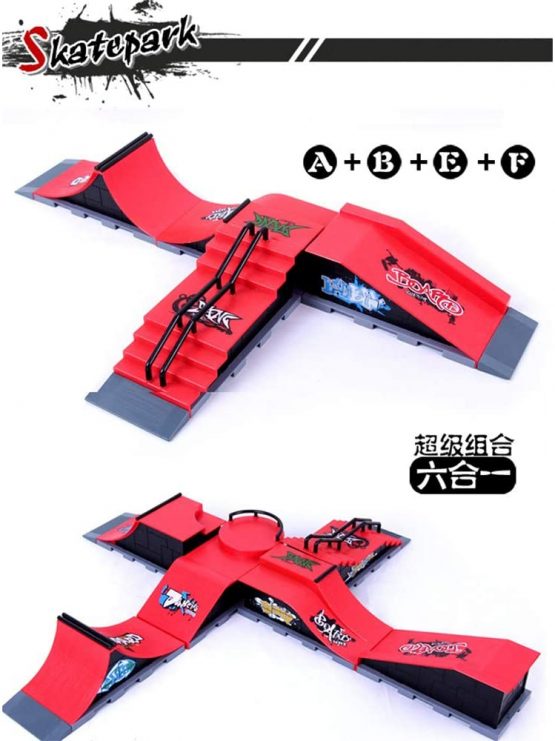 Sipobuy 2pcs DIY Assembly Mini Finger Skateboard Deck Truck Skate Park Board, Boy Kids Children Present - Image 3