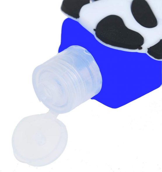 Ulife Mall Panda Travel Keychain Bottles Set (6 Pack), 30 ml Leak Proof Refillable Empty Bottles Hand Sanitiser Holders Portable Travel Containers Perfect for School, Travel, Outdoor, Camping - Image 2
