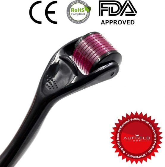 AUFGELD AG540 Titanium Microneedle 540 Needles 0.5mm Derma Roller Skin Care for Face Facial Wrinkles Hair Loss Stretch Marks Hair Regrowth Micro Needles Professional Microneedling Derma Needling Kit - Image 3