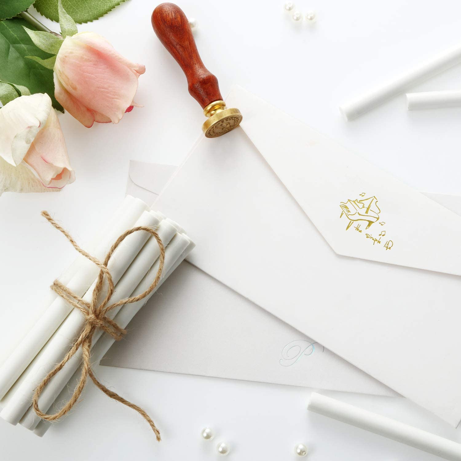 15 Pieces Glue Gun Sealing Wax Sticks for Retro Vintage Wax Seal Stamp and Letter, Great for Wedding Invitations, Cards Envelopes, Snail Mails, Wine Packages, Gift Wrapping (Ivory White) - Image 3
