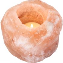 Jones Home and Gift Salt Lamp Tealight Holder, Stone, Multi-Color, 9 x 9 x 9 cm – Box Pack