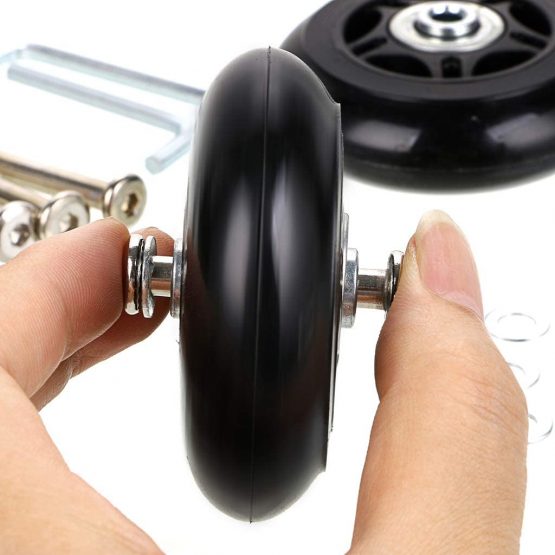SUMNACON 2Pcs 75x24mm Luggage Suitcase Replacement Wheels, Rubber Swivel Caster Wheels Bearings Repair Kits - Image 4