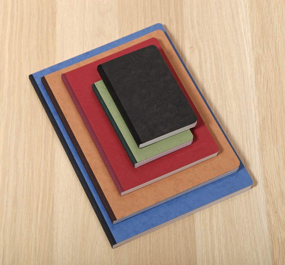 Clairefontaine 795402C Collection Age Bag A Stitched Notebook With Red Canvas Back, A5 14,8x21 cm, 192 Plain White Pages - Image 3