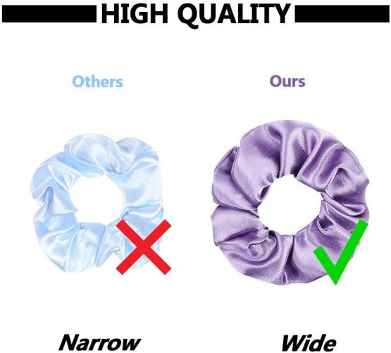 BUYGOO 36 Colour Silk Satin Hair Scrunchies for Girls Women Ladies, Durable Elastic Hair Bobbles for Ponytail Holder, Hair Ties Scrunchy Hair BandsTraceless Hair Accessories Ropes - Image 4