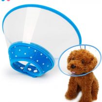 Andiker Pet Cone Recovery Dog Cone Adjustable Collar, Protect the Neck Surgery Recovery, Designed for Cats and Puppies (S, blue)