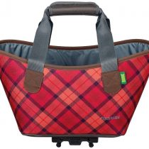 Racktime Unisex – Adult's Agnetha Pannier Rack Bag, red, Standard Size