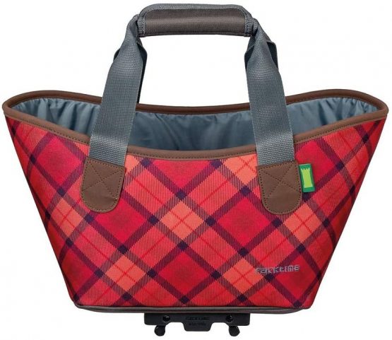 Racktime Unisex – Adult's Agnetha Pannier Rack Bag, red, Standard Size