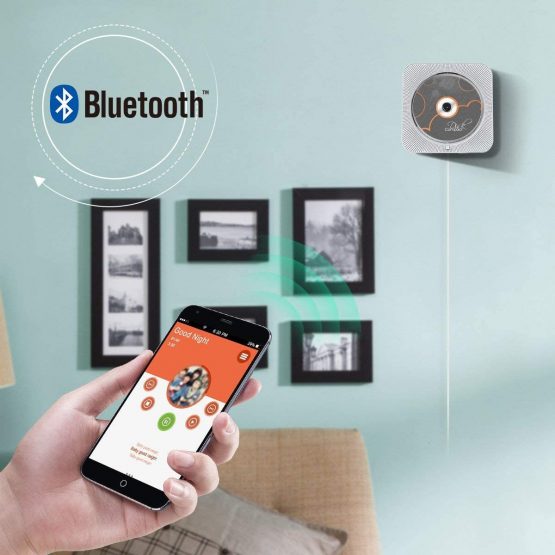 Portable CD/DVD Player with Bluetooth,Wall Mountable Built-in HiFi Speakers, Home Audio Boombox with Remote Control FM Radio USB MP3 3.5mm Headphone Jack AUX Input/Output - Image 3