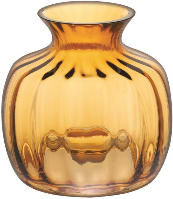Dartington Crystal Vase, Amber, Small