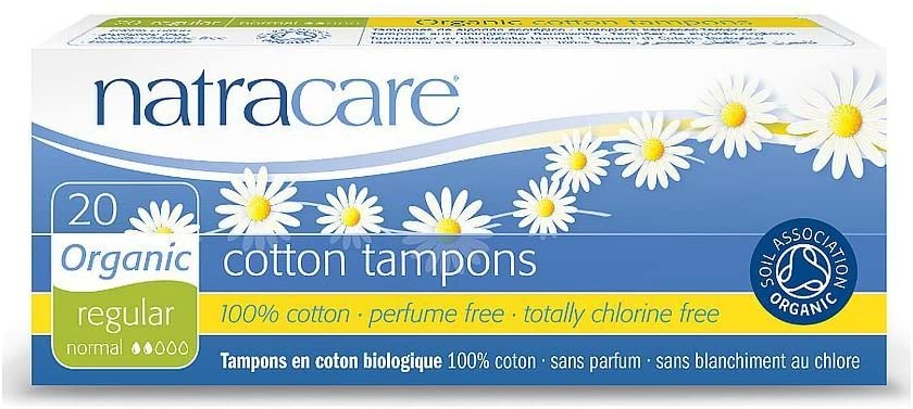 Natracare Organic Cotton Tampons Regular Absorbency Without Applicator, 1 Pack of 20 Tampons, 20 count (pack of 1)