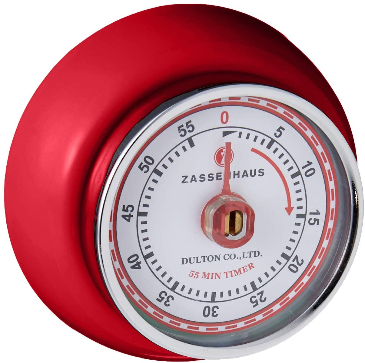 Zassenhaus Timer Speed in Metal, Red, 9 x 12 x 16 cm