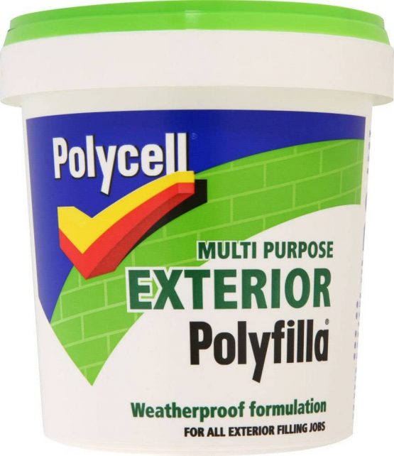 Polycell 400064 Ready Mixed Tub Multi-Purpose Exterior Polyfilla, 1 kg - Grey
