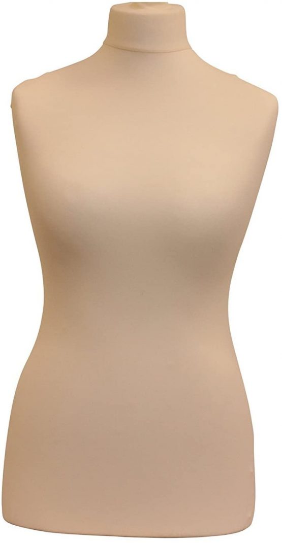 Female Tailors Dummy Cream Size 8/10 Dressmakers Fashion Students Mannequin Display Bust With A Light Wood Base - Image 4