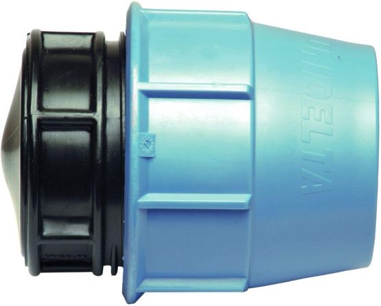 25 mm MDPE PE Water Pipe Stop END Plastic Compression Fitting