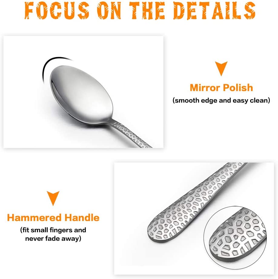 9 Piece Kids Cutlery Sets, Stainless Steel Child Toddler Flatware Silverware Set - Image 4