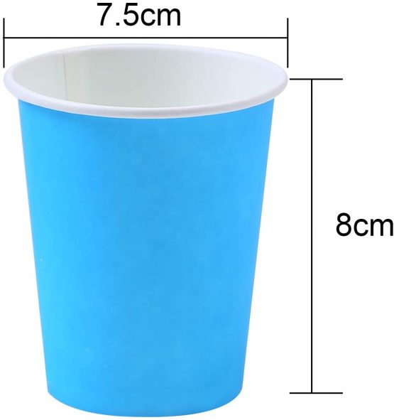 URATOT 60 Pieces 9 Ounce Disposable Paper Cups Party Cups Drinking Cups for Party, DIY and Holiday, 6 Colors - Image 2