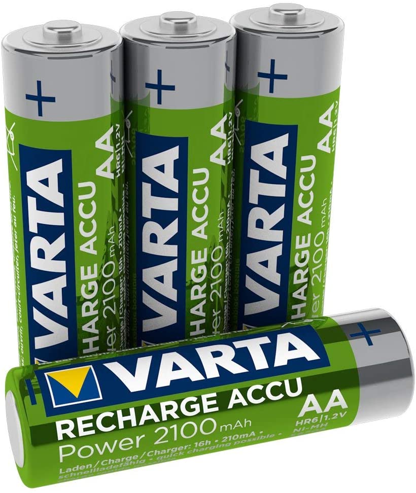 VARTA Ready2Use pre-charged rechargeable AA Mignon Ni-Mh battery (4-pack, 2,100 mAh), rechargeable without memory effect