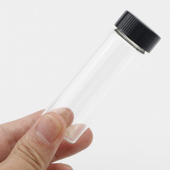 Unxuey 24pack 30ml (1 Oz) Clear Glass Vials Sample Glass Bottles with Plastic Screw Black Cap Transparent Lab Vials Lab Cosmetic Container - Image 4