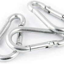 5 pcs Steel Spring snap Hook Carabiner galvanised 4 x 40mm, #01 - 4mm, #01 - 5 pcs