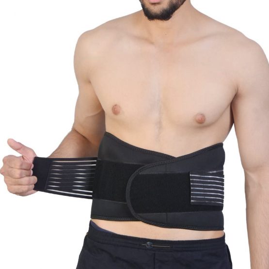 Body and Base TM, Adjustable Neoprene Double Pull Lumbar Support Lower Back Belt Brace Pain Relief (Medium (72-86 cm)) - Image 3