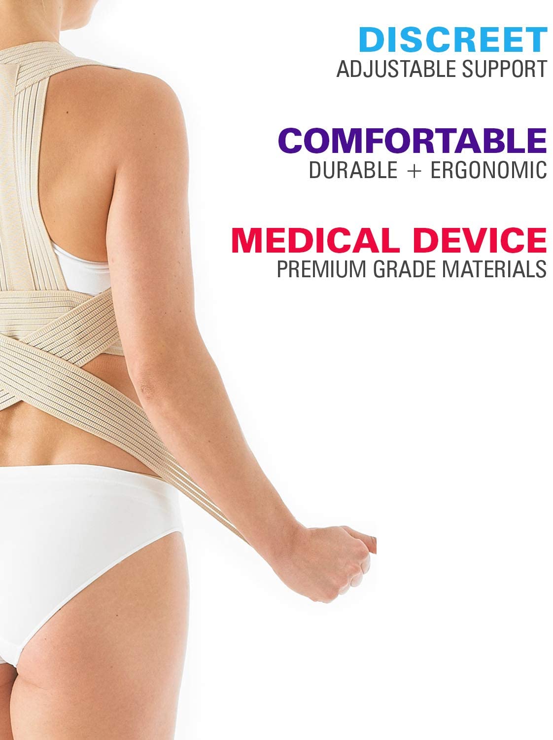 Neo-G Clavicle Brace, Back Support for Posture Correction Early Kyphosis, Rounded Shoulders, Pain Relief, Muscular Aches - Image 4