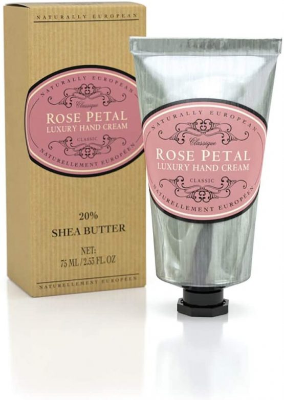 Naturally European Rose Petal Luxury Hand Cream 20% Shea Butter 75ml | Combats Dry Skin For Those Hardworking Hands | Hand Cream, Hand Cream for Very Dry Hands, Shea Butter